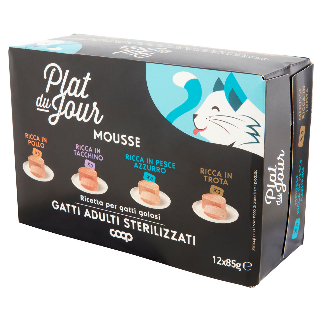 Umido gatto mousse per gatti ster.(pol/tacc/p.oc./trota)plat du jour coop g85x12 - Immagine 51
