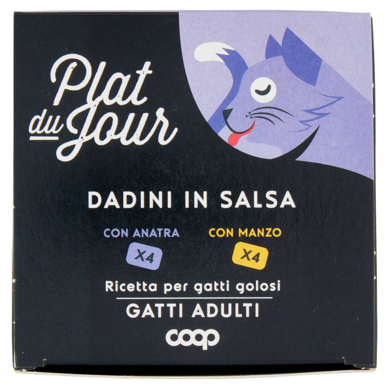 Umido gatto multipack dadini in salsa-4 anat./4 manzo-plat du jour coop g85x8 - Immagine 61