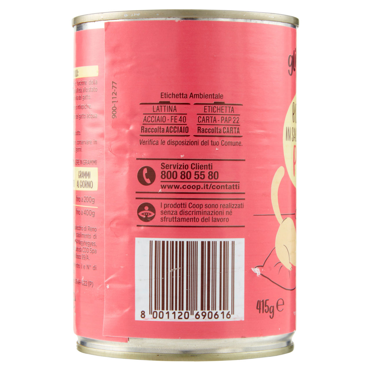 Umido gatto bocconcini per gatti pollo lattina coop g415 - Immagine 41