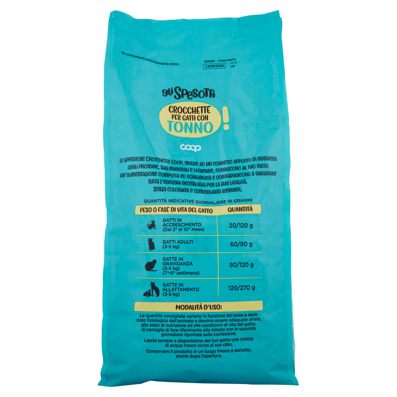 Secco gatto crocchette per gatti tonno gli spesotti coop kg 2 - Immagine 51