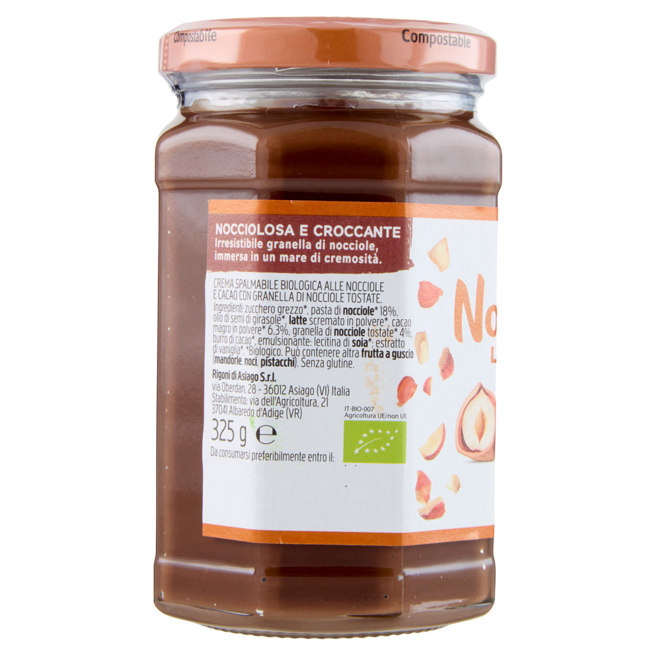 Crema spalmabile al cacao e nocciole crunchy bio 325 gr - Immagine 51