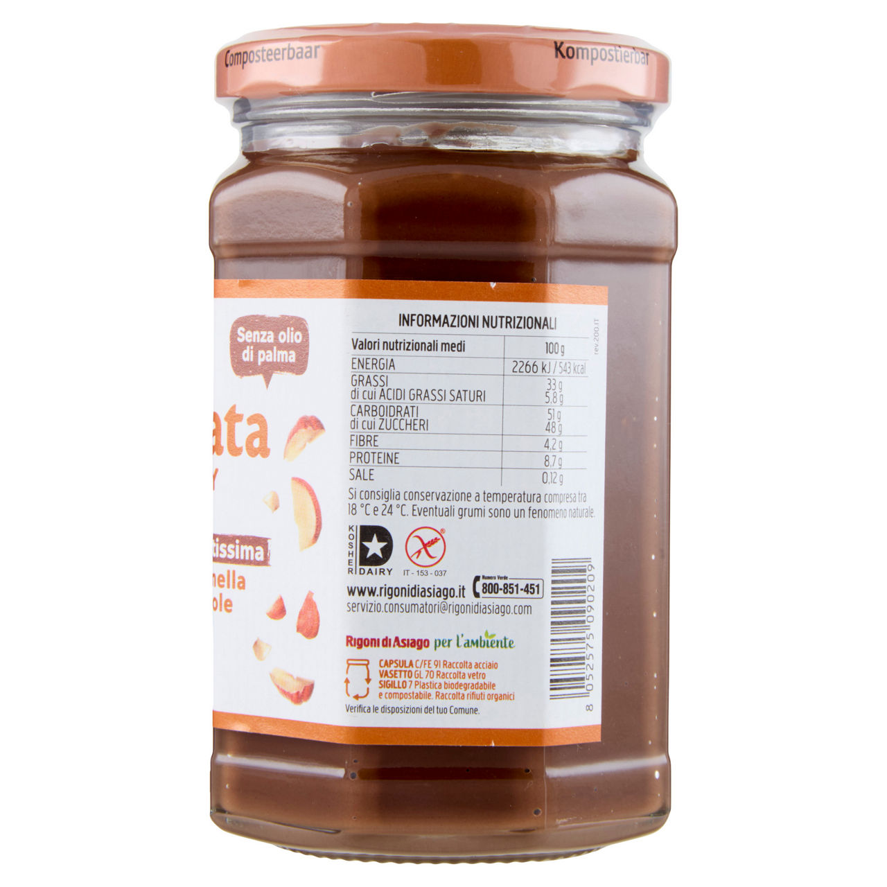 Crema spalmabile al cacao e nocciole crunchy bio 325 gr - Immagine 11