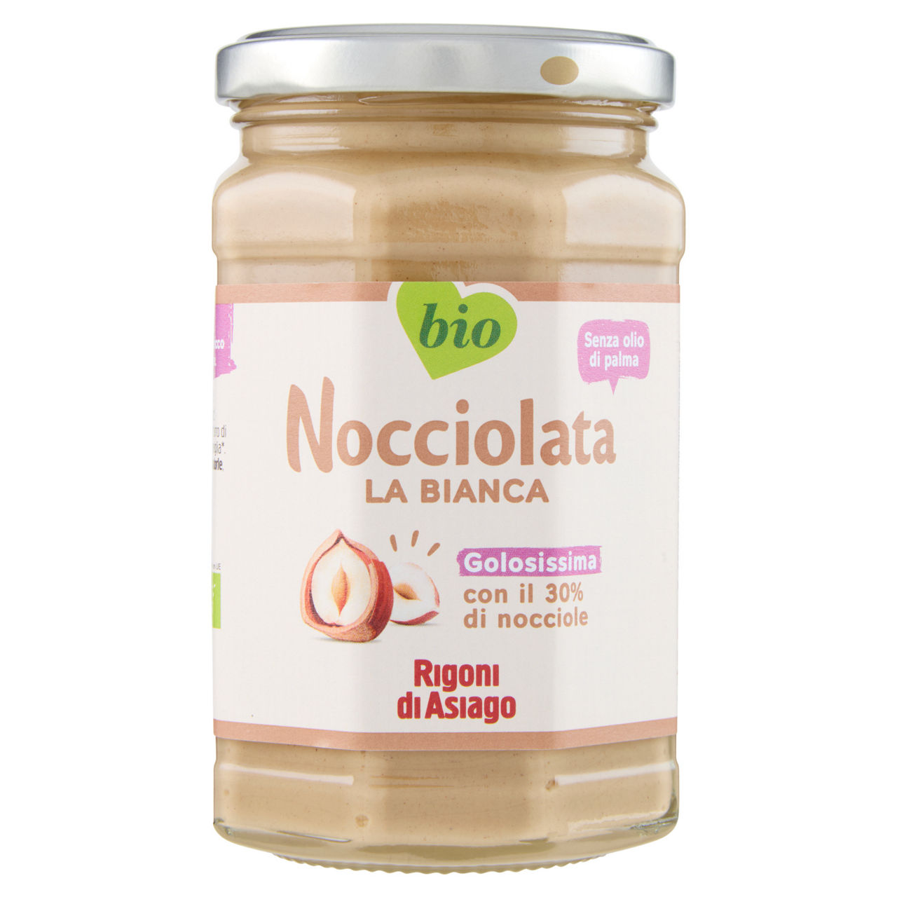 Crema spalmabile bianca al cacao e nocciole bio 325 gr - Immagine 01