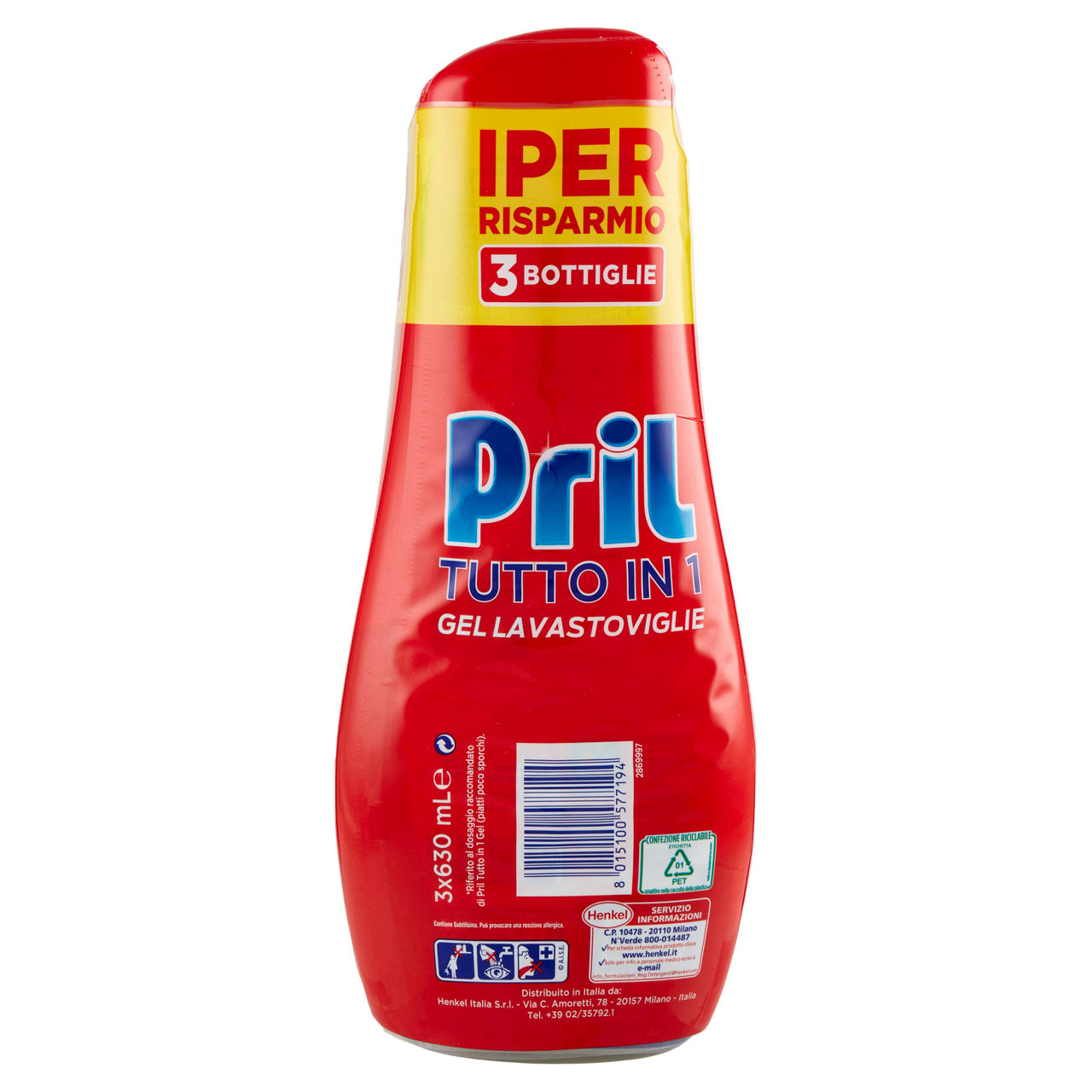 Detersivo lavastoviglie gel tutto in uno limone 3 pz x 35 lavaggi - Immagine 11