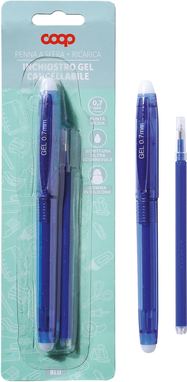 Penna cancellabile blu con ricarica punta 0,7 mm - Immagine 21
