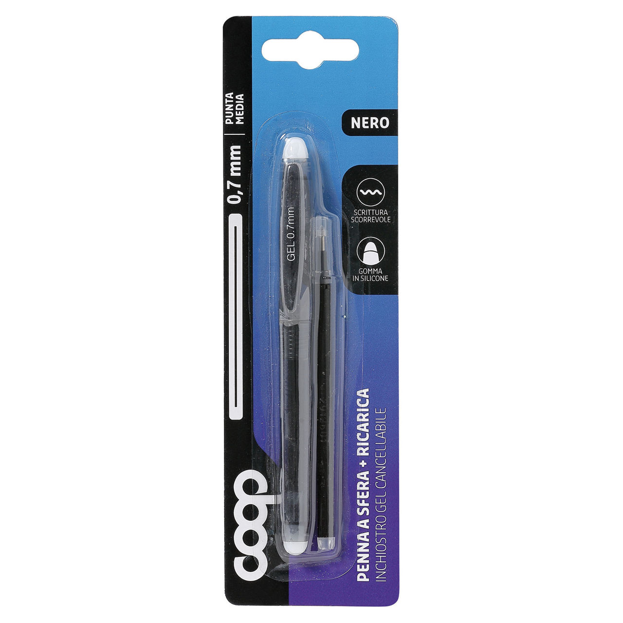 Penna cancellabile nero 0,7 mm con ricarica - Immagine 21