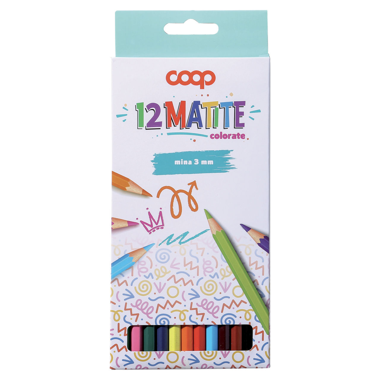 12 matite colorate punta 3 mm - Immagine 01