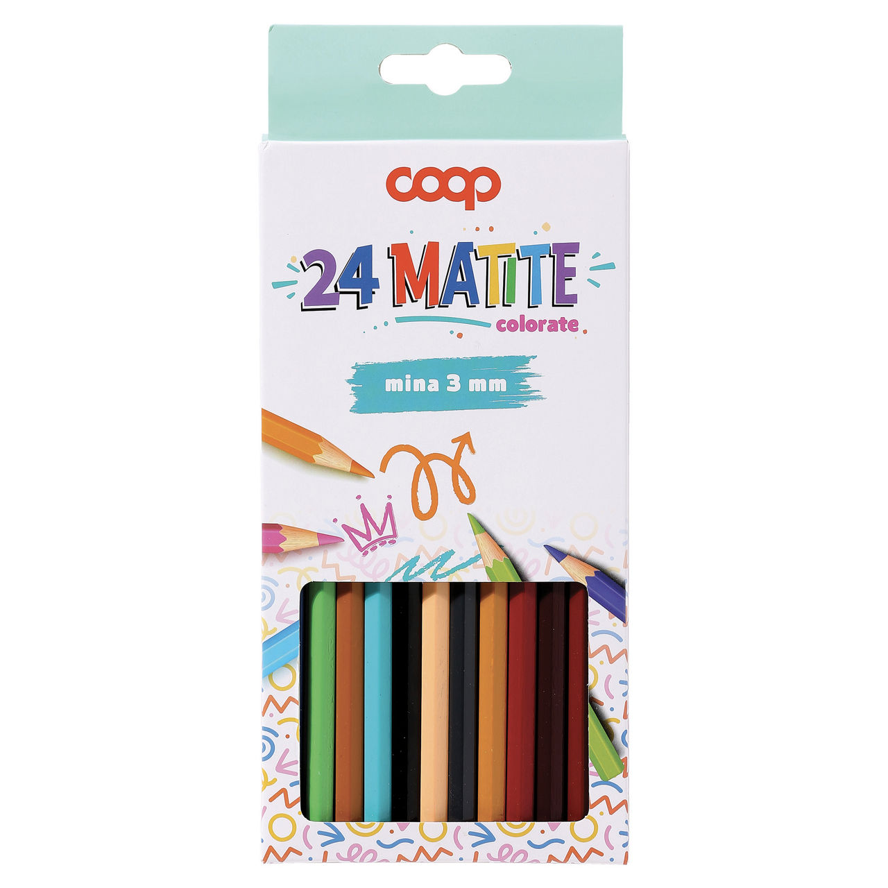 24 matite colorate punta 3 mm - Immagine 01