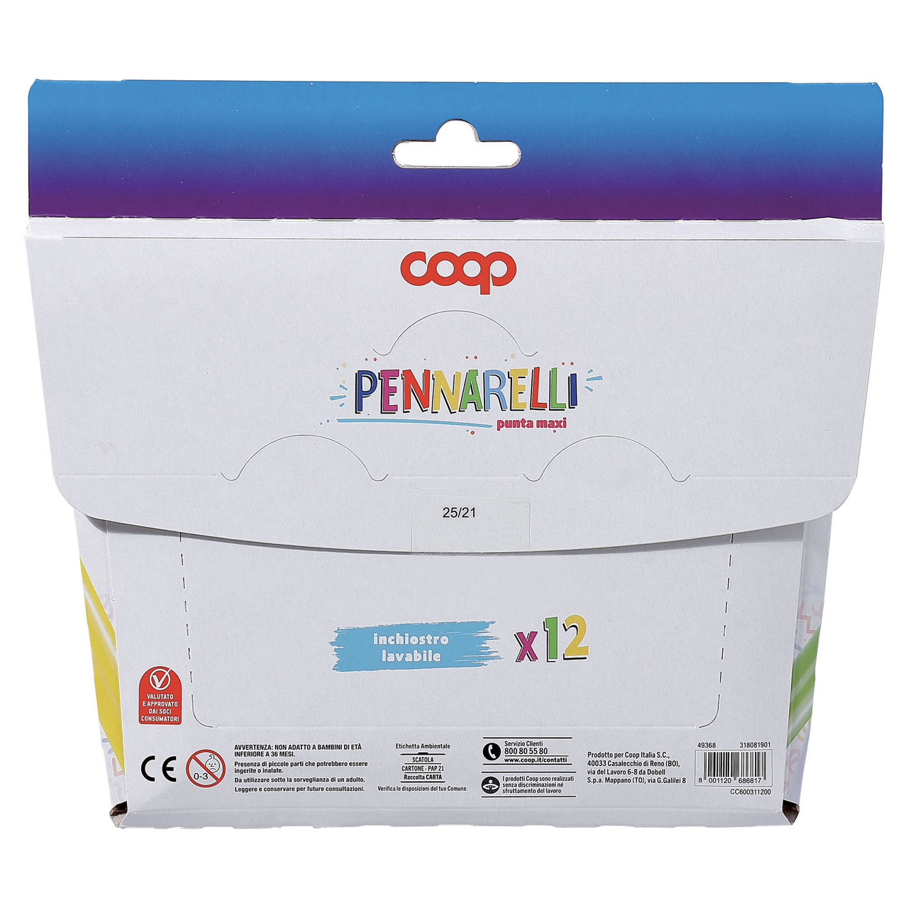 Pennarelli punta maxi 12 pz - Immagine 11