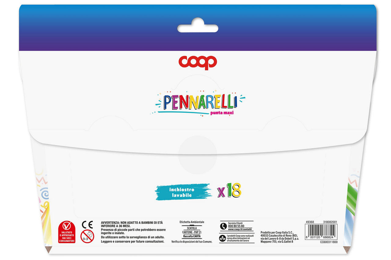 Pennarelli punta maxi 18 pz - Immagine 31