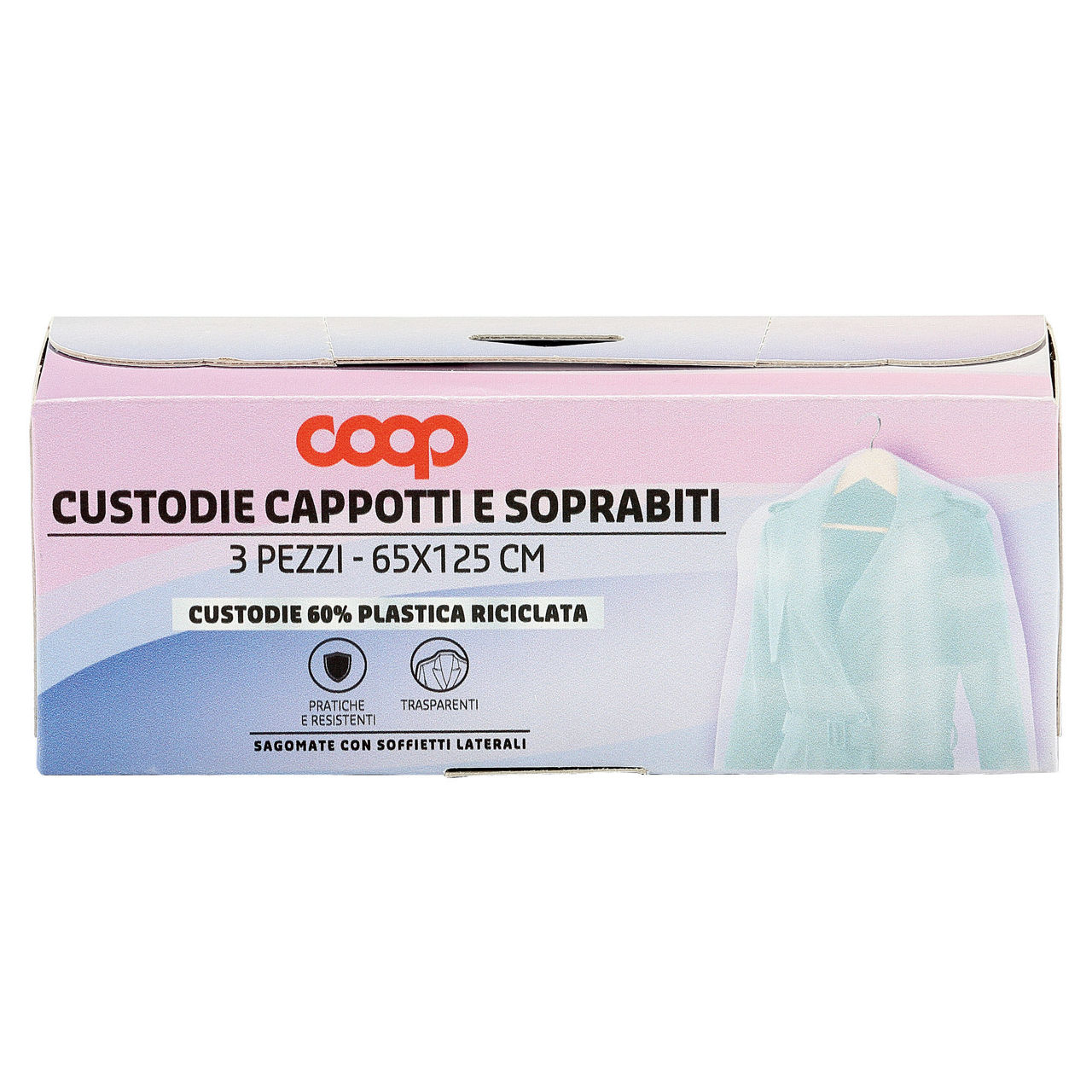 Custodie coop cappotti e soprabiti in plastica riciclata - 3pz