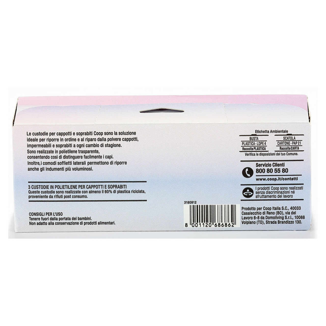 Custodie coop cappotti e soprabiti in plastica riciclata - 3pz - Immagine 11