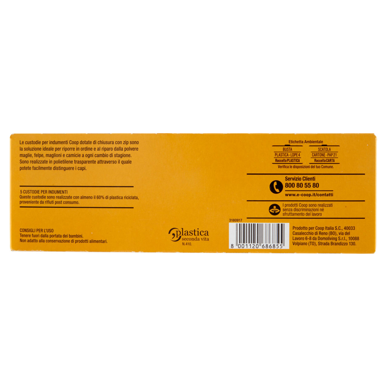 Custodie coop maglioni e felpe in plastica riciclata - 5pz - Immagine 11