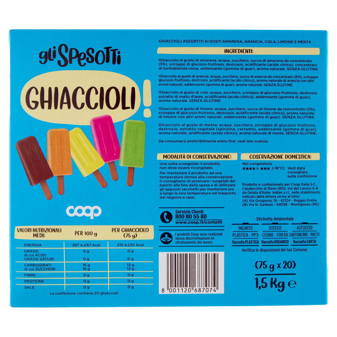 Ghiaccioli gusti assortiti 20 pz 1,5 kg - Immagine 61