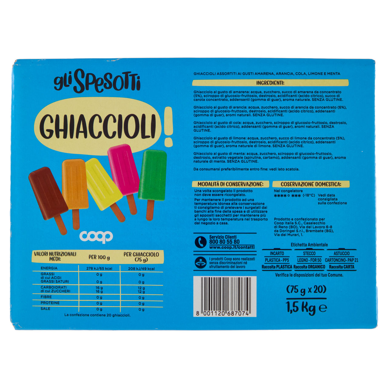 Ghiaccioli gusti assortiti 20 pz 1,5 kg - Immagine 131