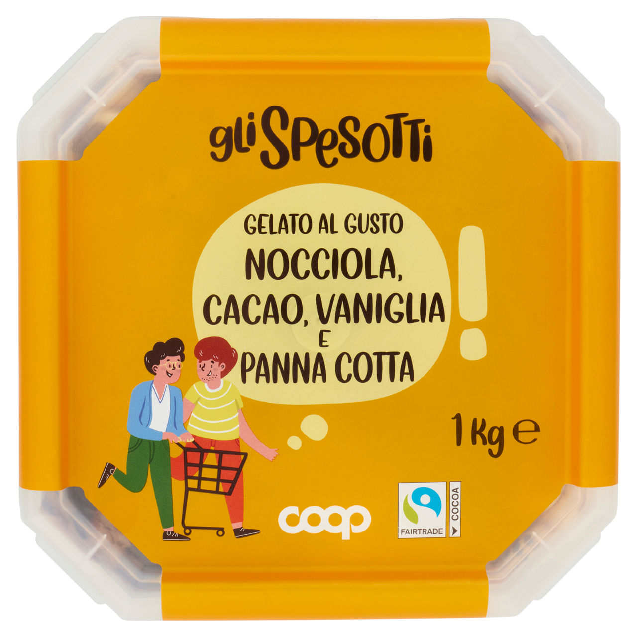 Gelato gusti nocciola cacao vaniglia e panna cotta 1 kg - Immagine 01