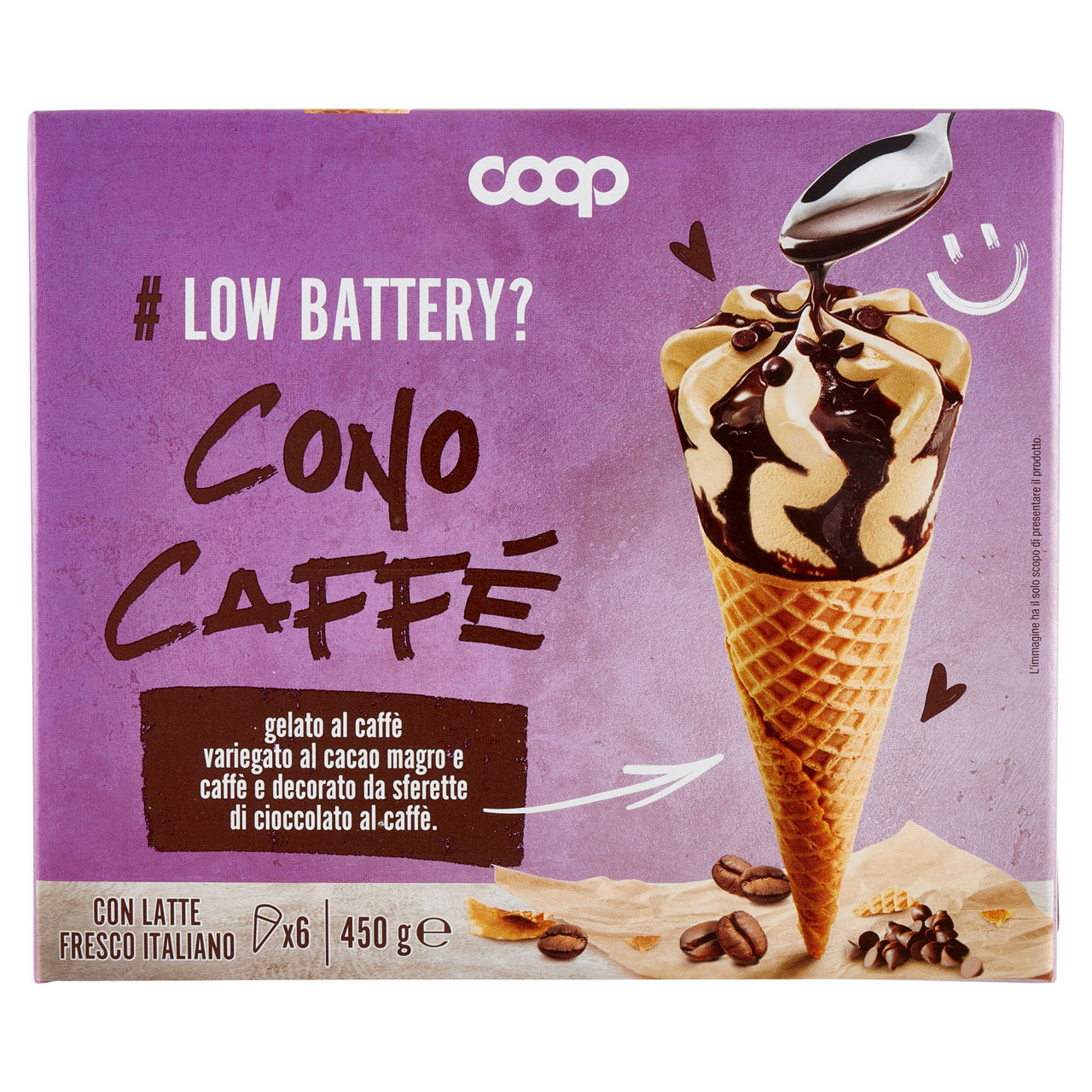 Cono gelato al caffè 6 pz 450 gr