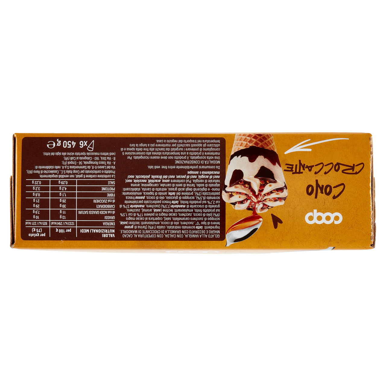Cono gelato alla vaniglia con croccante di mandorle in granella 6 pz 450 gr - Immagine 31