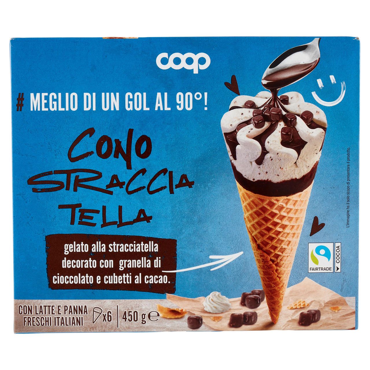 Cono gelato alla stracciatella con granella di cioccolato e cubetti al cacao 6 pz 450 gr - Immagine 21
