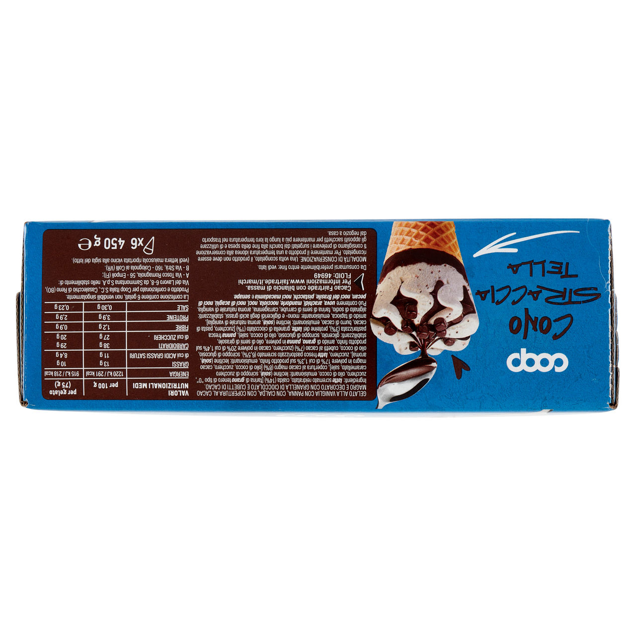 Cono gelato alla stracciatella con granella di cioccolato e cubetti al cacao 6 pz 450 gr - Immagine 61