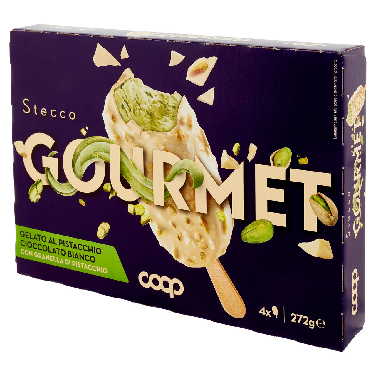 Stecco gelato al pistacchio ricoperto di cioccolato bianco 4 pz 272 gr - Immagine 51