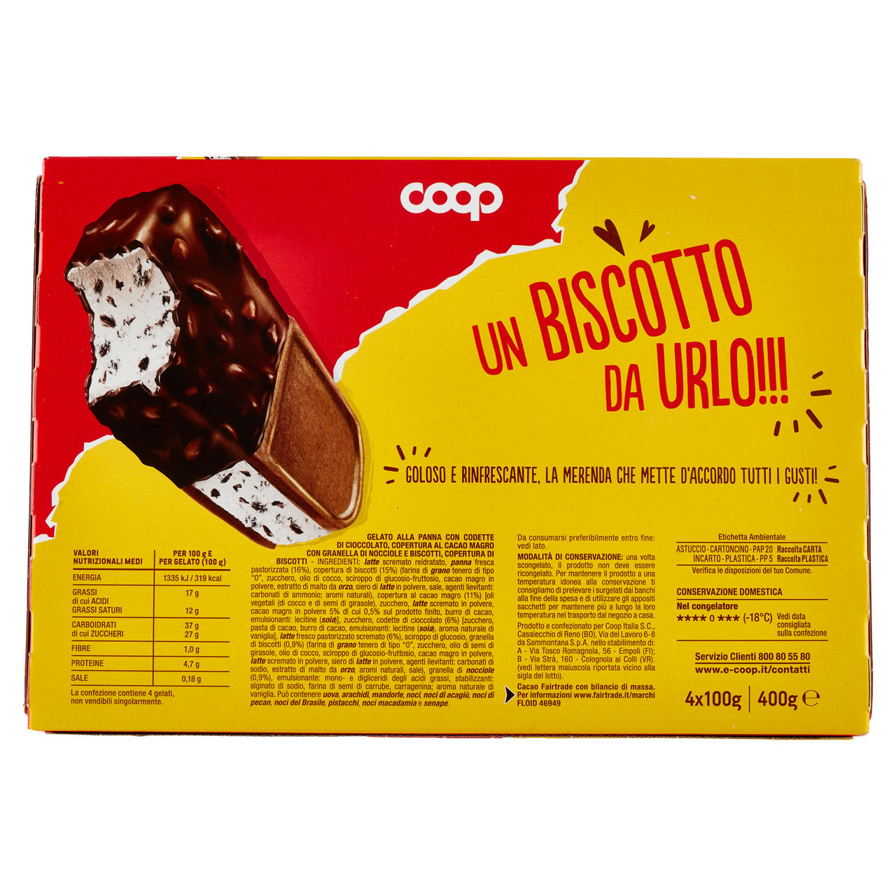 Biscotto gelato alla stracciatella con doppia copertura 4 pz 400 gr - Immagine 41