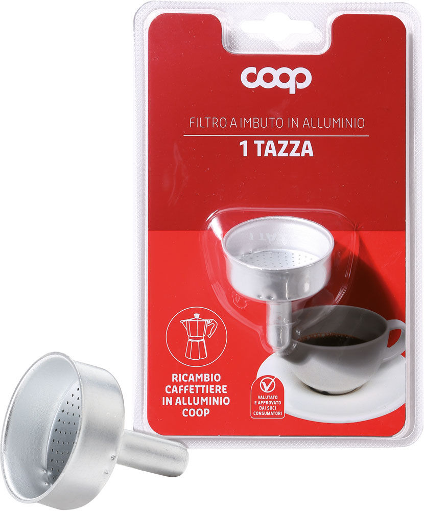 Filtro a imbuto in alluminio 1 tazza