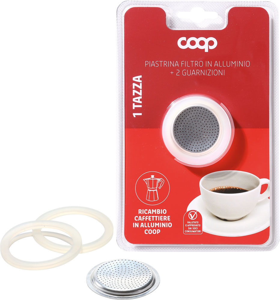 Set di ricambi per caffettiere in acciaio 1 tazza