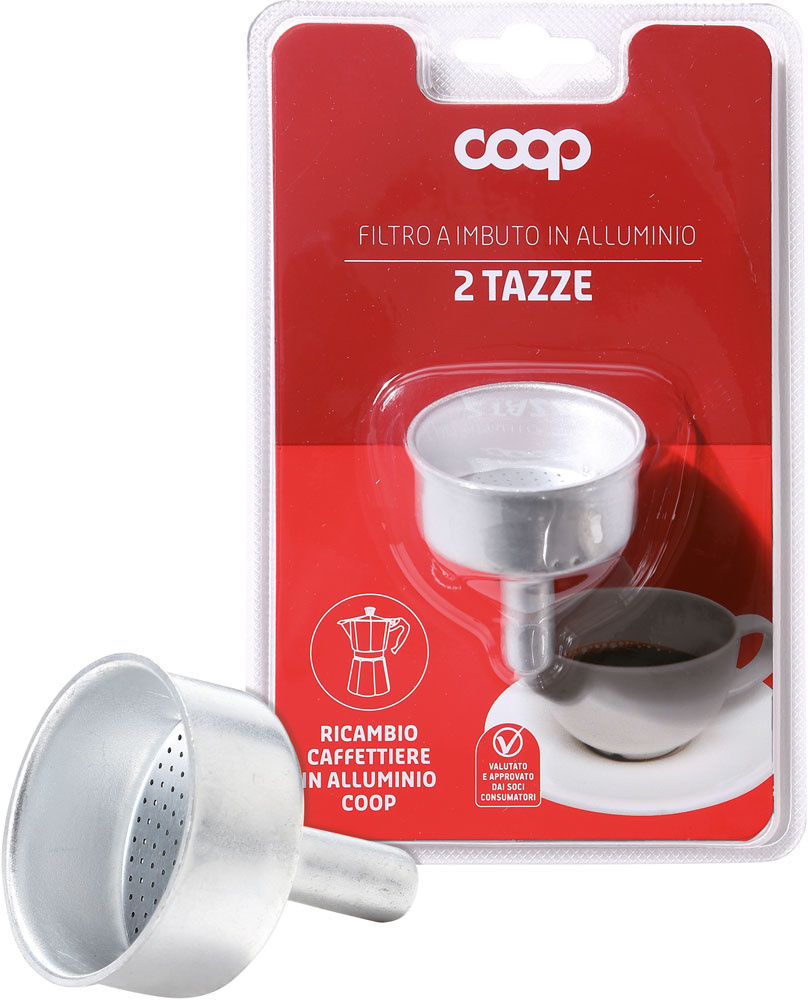 Filtro a imbuto in alluminio 2 tazze