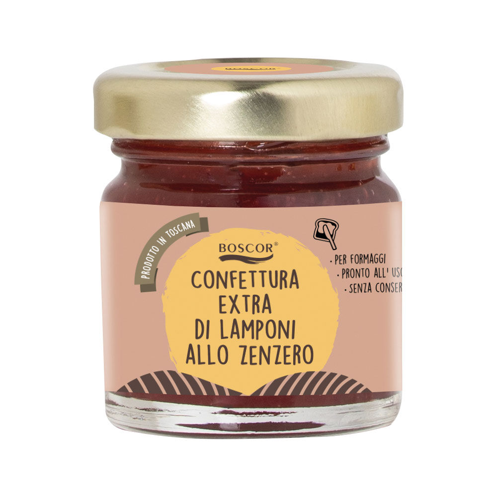 Confettura extra di lamponi allo zenzero 40 gr - Immagine 01