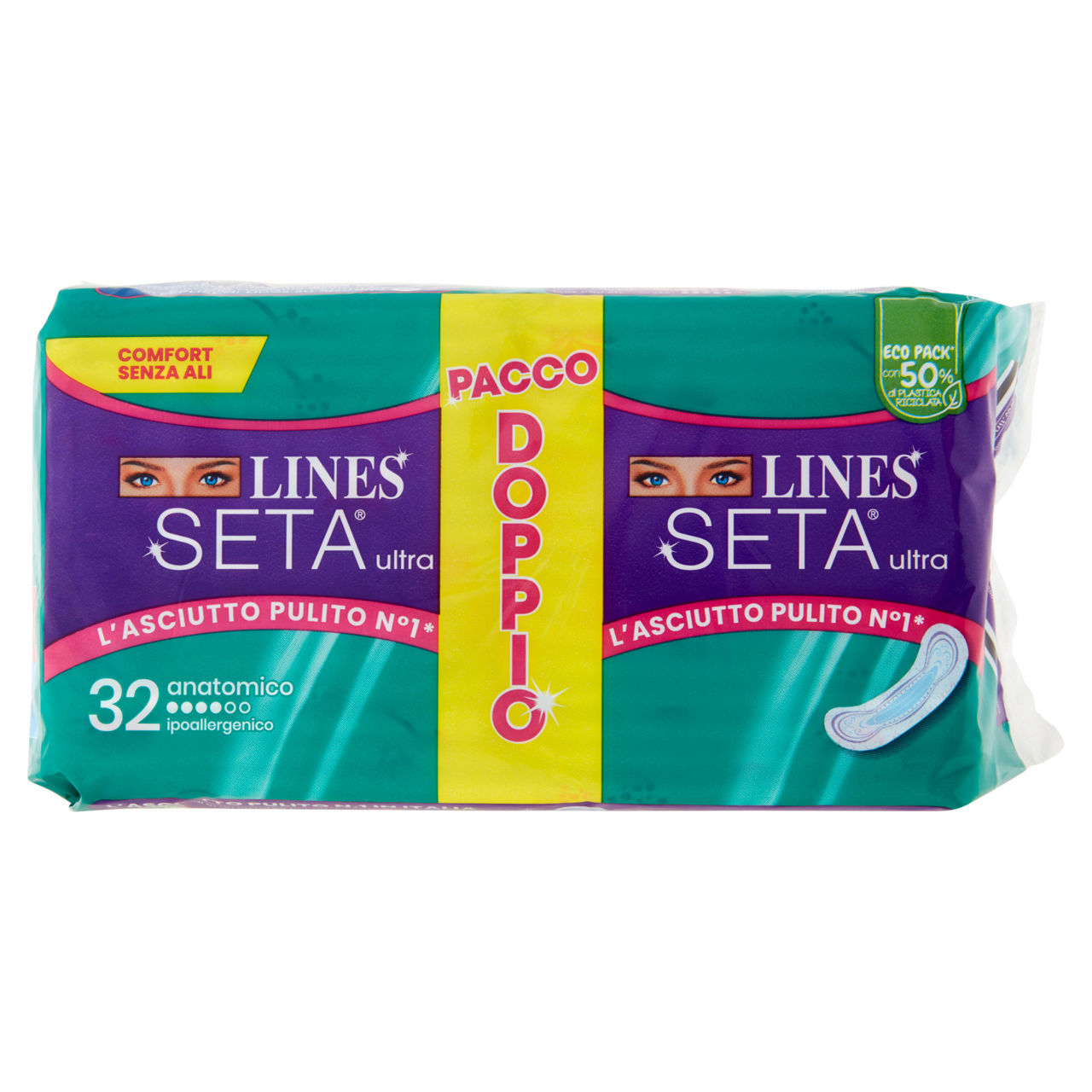 Assorbenti anatomico pacco doppio 32 pz - Immagine 01