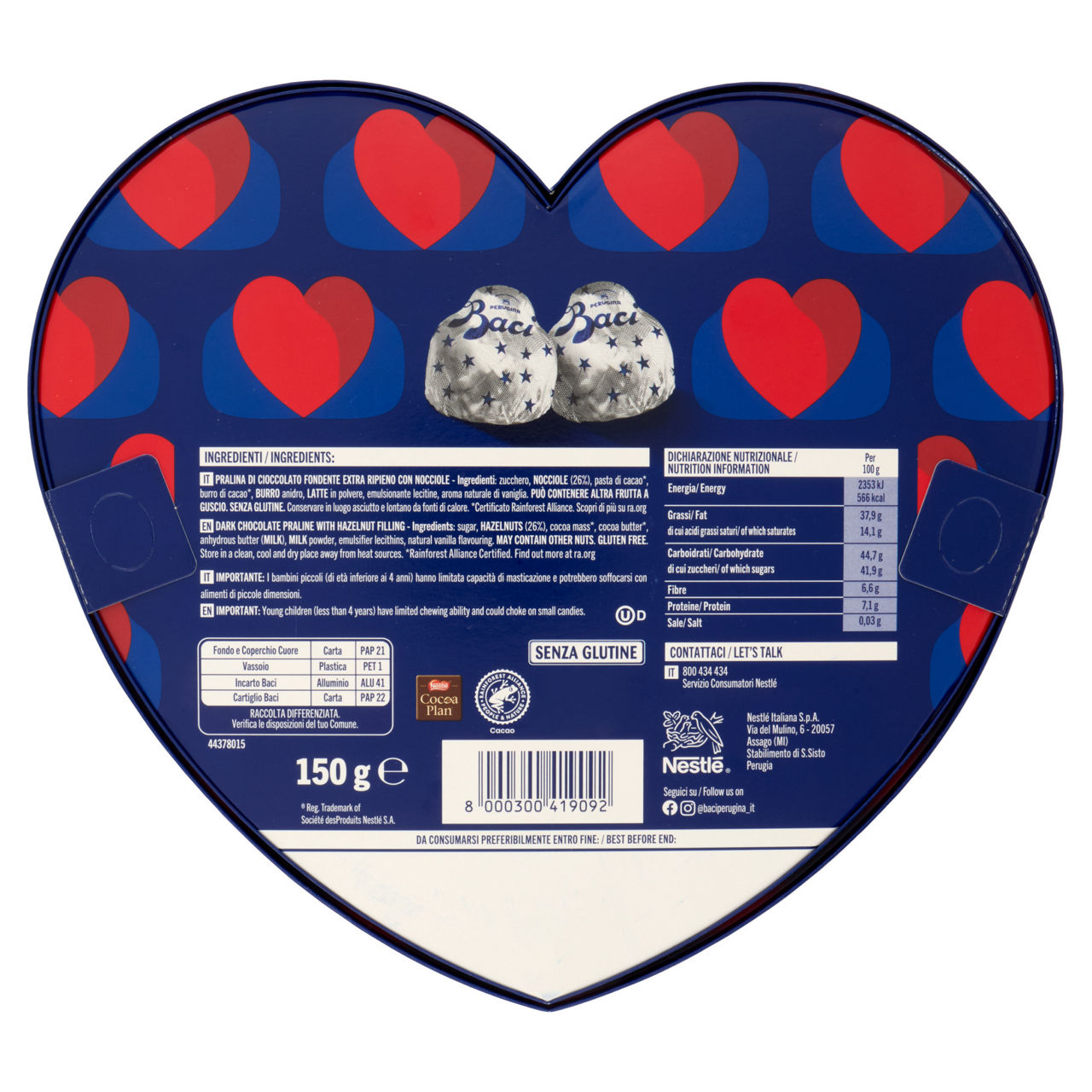 Cioccolatini Baci in confezione a cuore 150 gr - Immagine 31