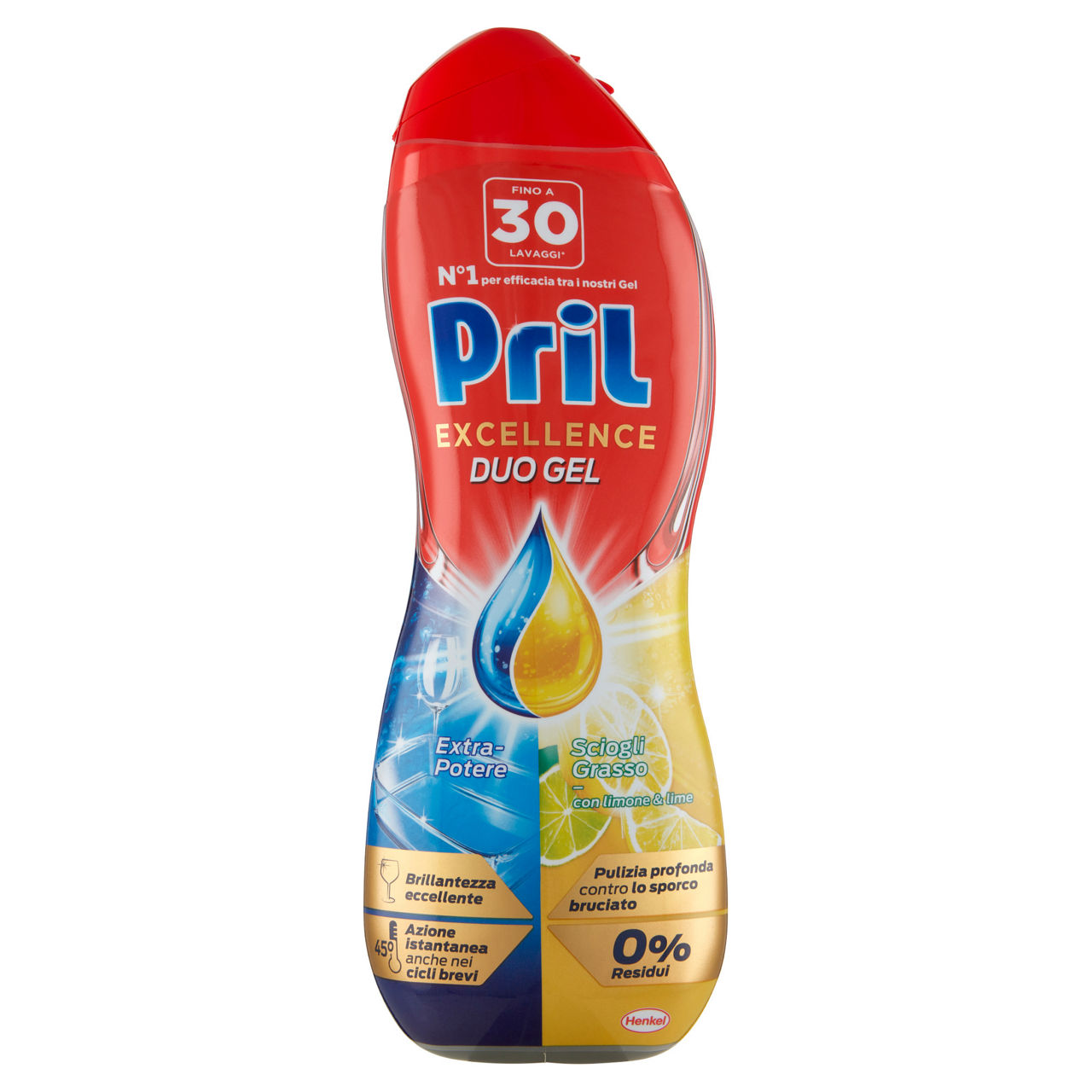 Detersivo lavastoviglie duo gel excellence limone 30 lavaggi