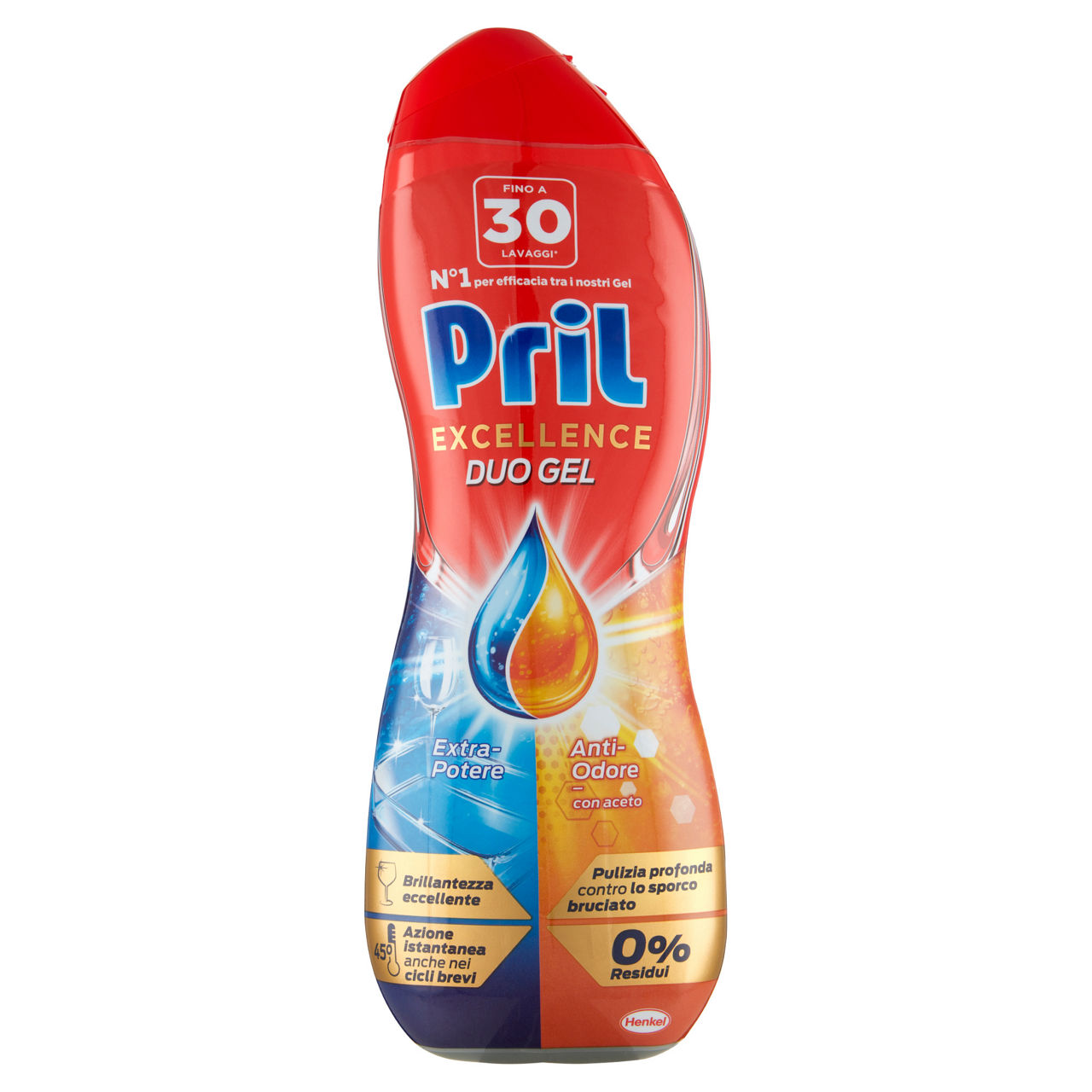 Detersivo lavastoviglie duo gel excellence aceto 30 lavaggi - Immagine 01