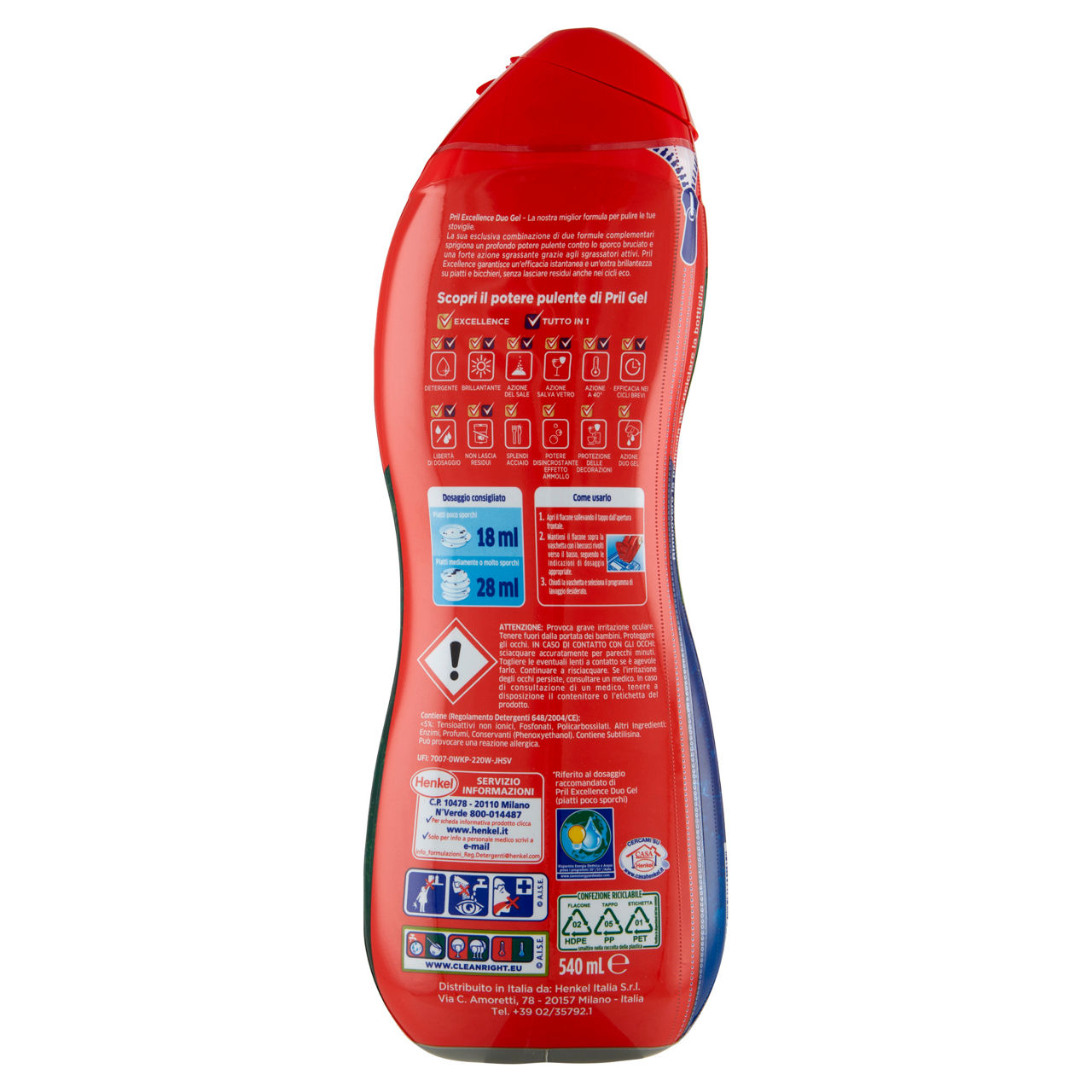 Detersivo lavastoviglie duo gel excellence sciogli grasso 30 lavaggi - Immagine 11