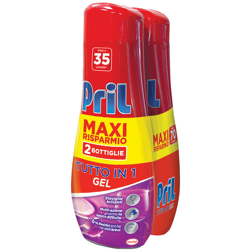 Detersivo lavastoviglie gel tutto in uno classico 2 pz x 35 lavaggi