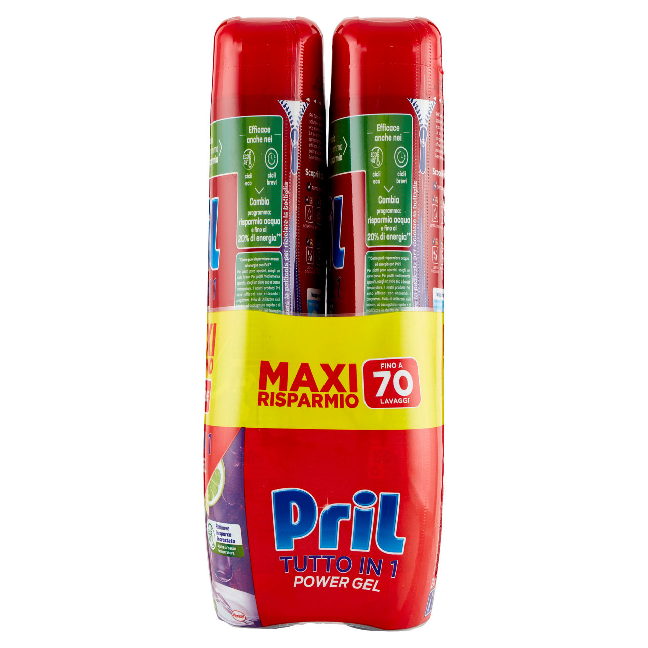 Detersivo lavastoviglie gel tutto in uno limone 2 pz x 35 lavaggi - Immagine 21