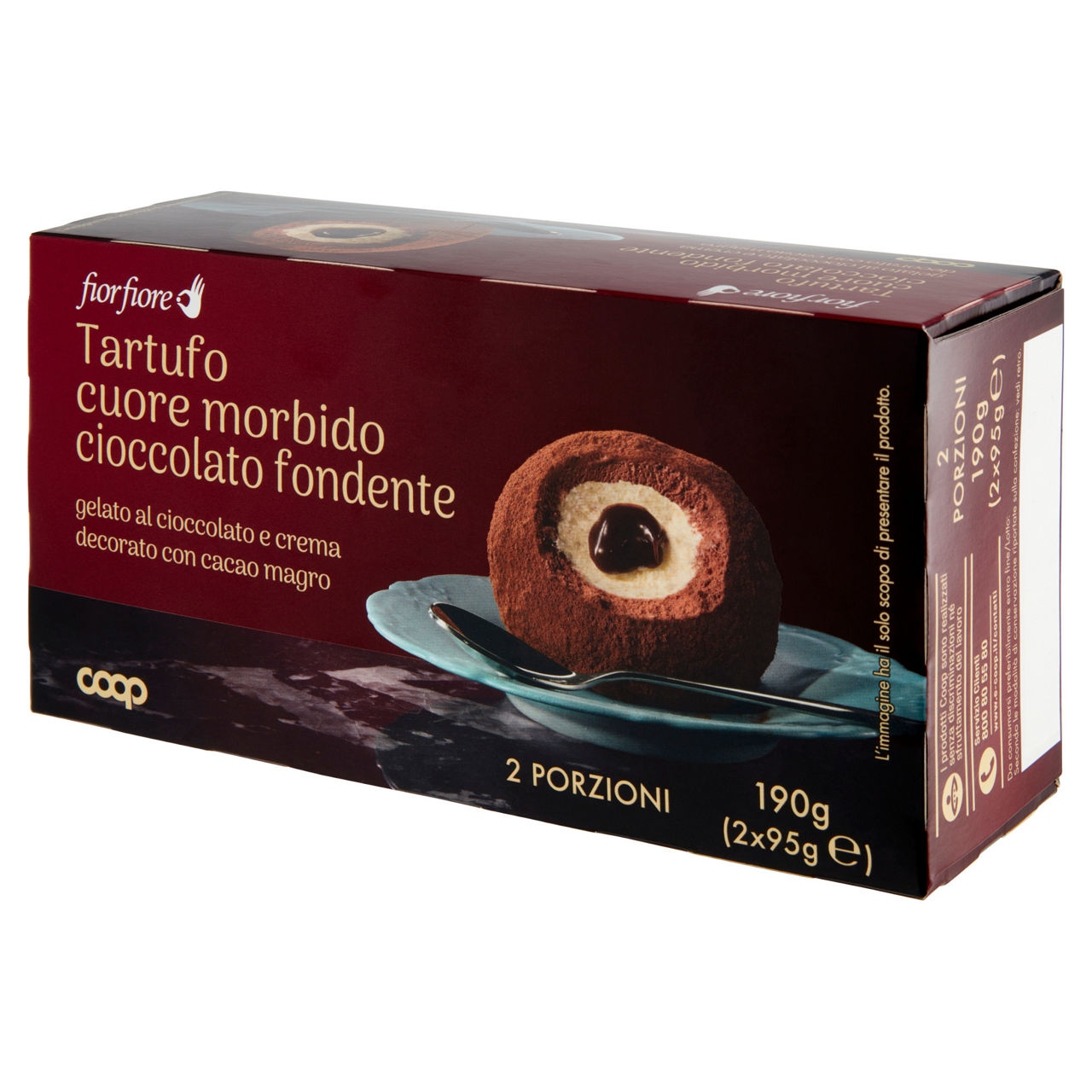 Dessert gelato tartufo alla crema con cuore al cioccolato fondente e cacao amaro 2 pz 190 gr - Immagine 41