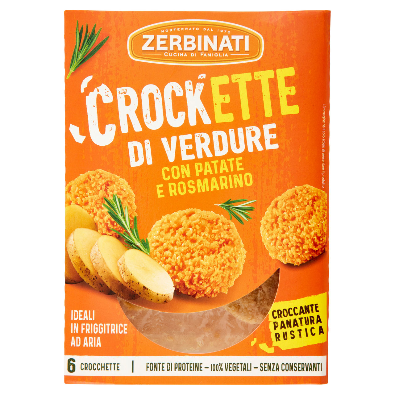 Crocchette di verdue con patate e rosmarino 6 pz 160 gr