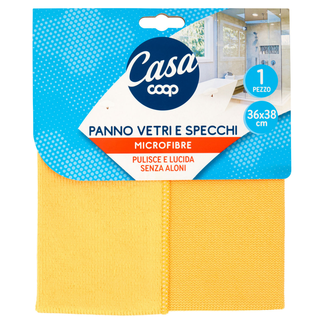 Panno in microfibra per vetri e specchi 1 pz - Immagine 01