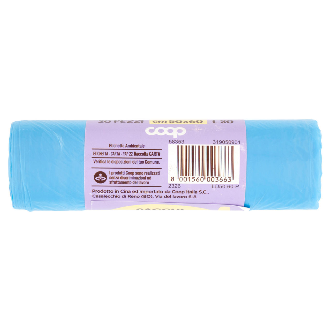 Sacchi nettezza blu con lacci 50x60 cm 20 pz - Immagine 31