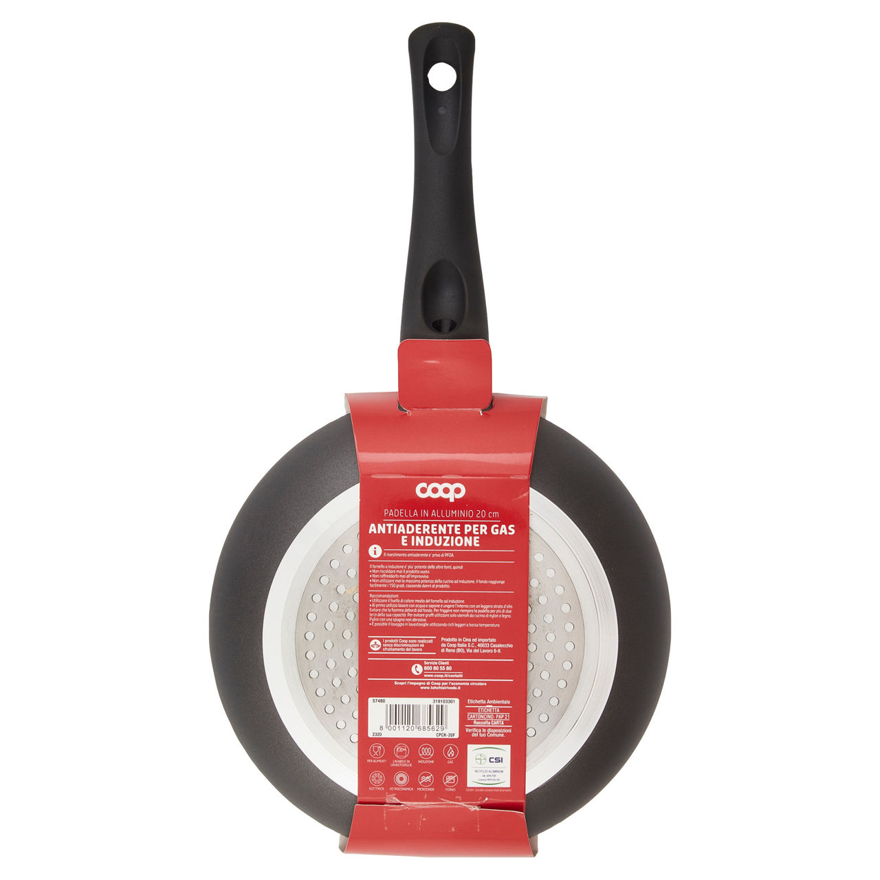 Padella in alluminio 20 cm antiaderente per gas e induzione - Immagine 21