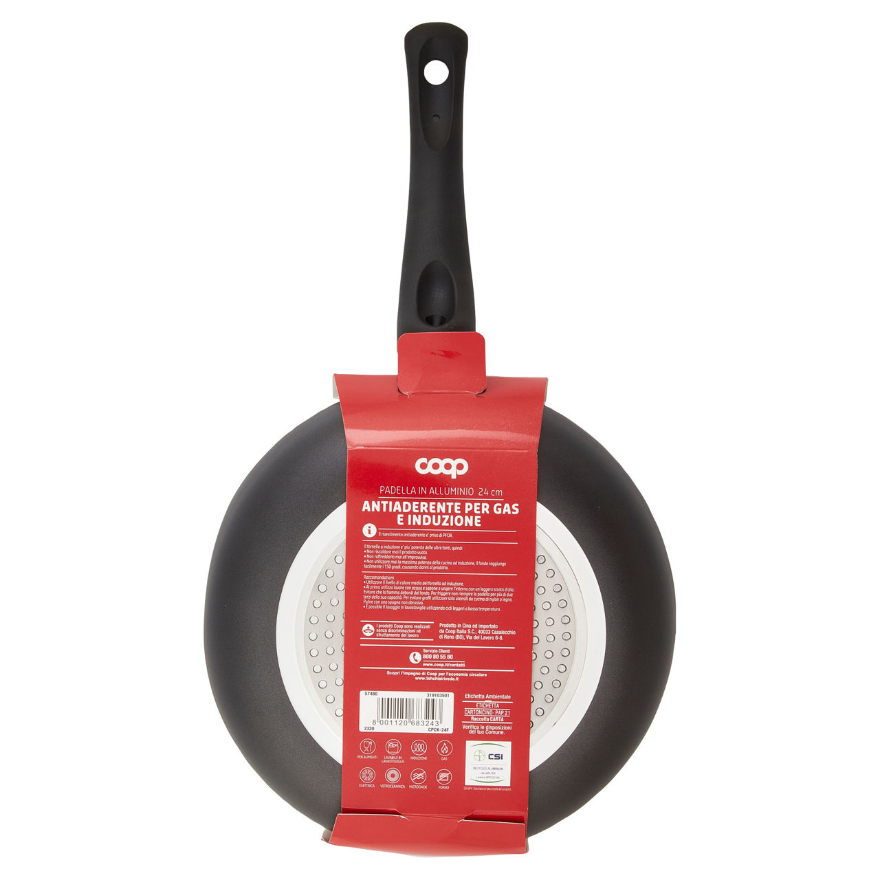 Padella in alluminio 24 cm antiaderente per gas e induzione - Immagine 21