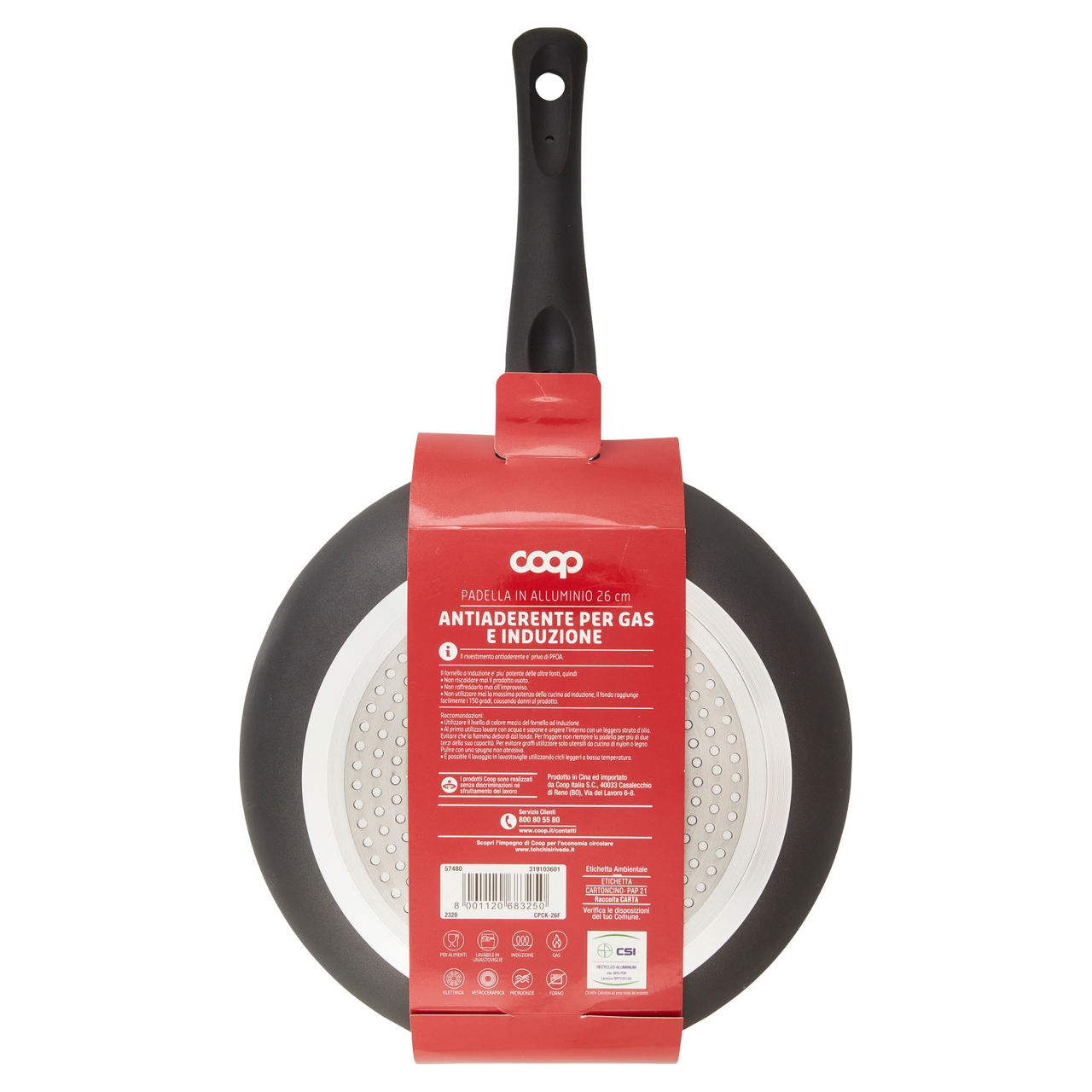 Padella in alluminio 26 cm antiaderente per gas e induzione - Immagine 11