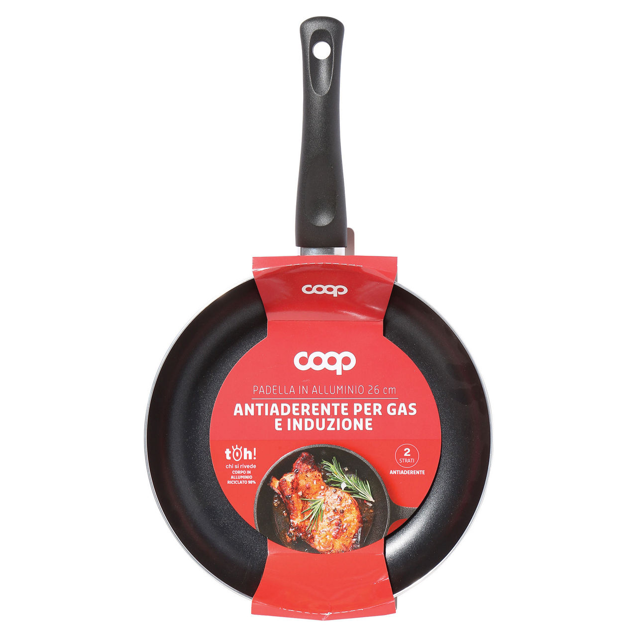 Padella in alluminio 26 cm antiaderente per gas e induzione