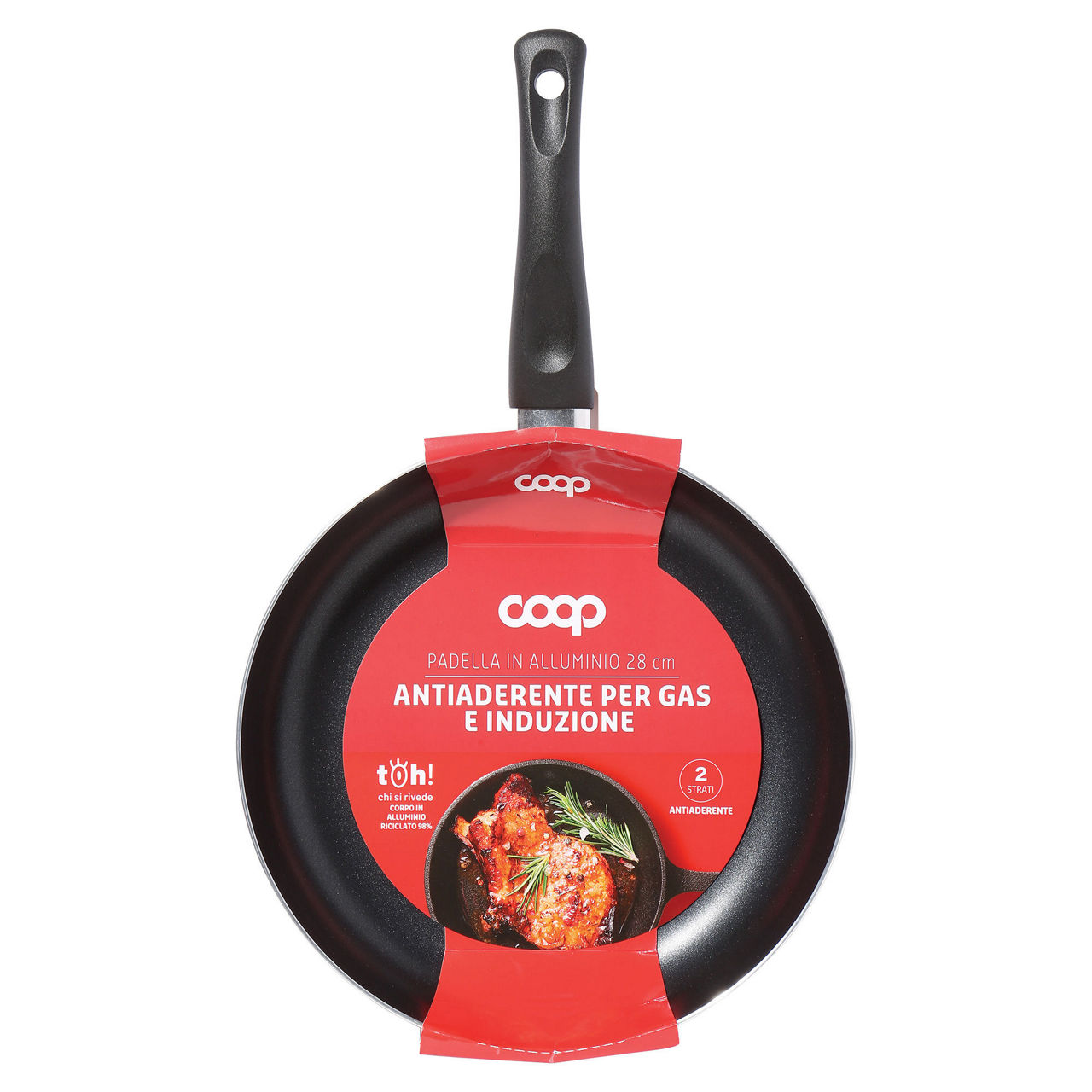 Padella in alluminio 28 cm antiaderente per gas e induzione