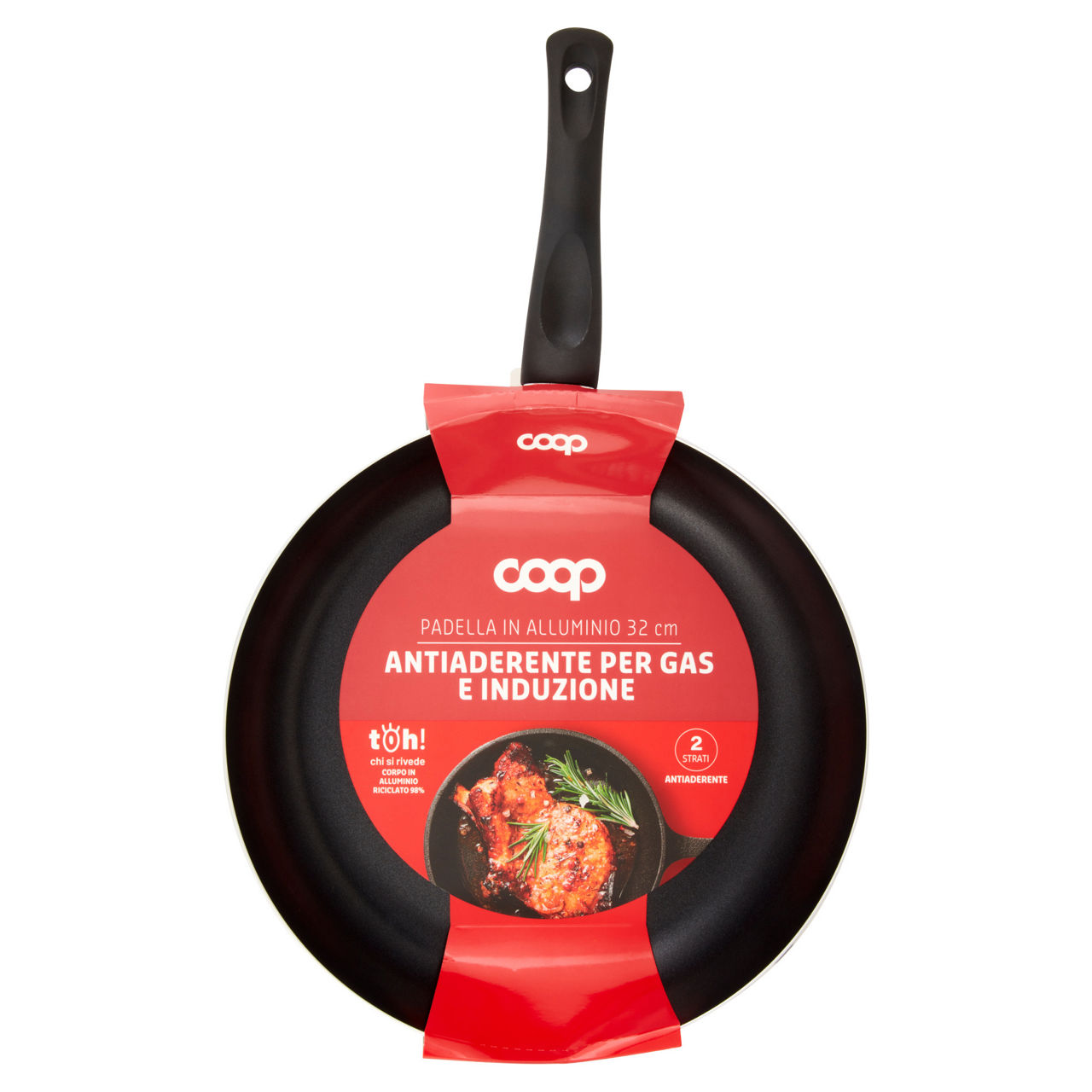 Padella in alluminio 32 cm antiaderente per gas e induzione