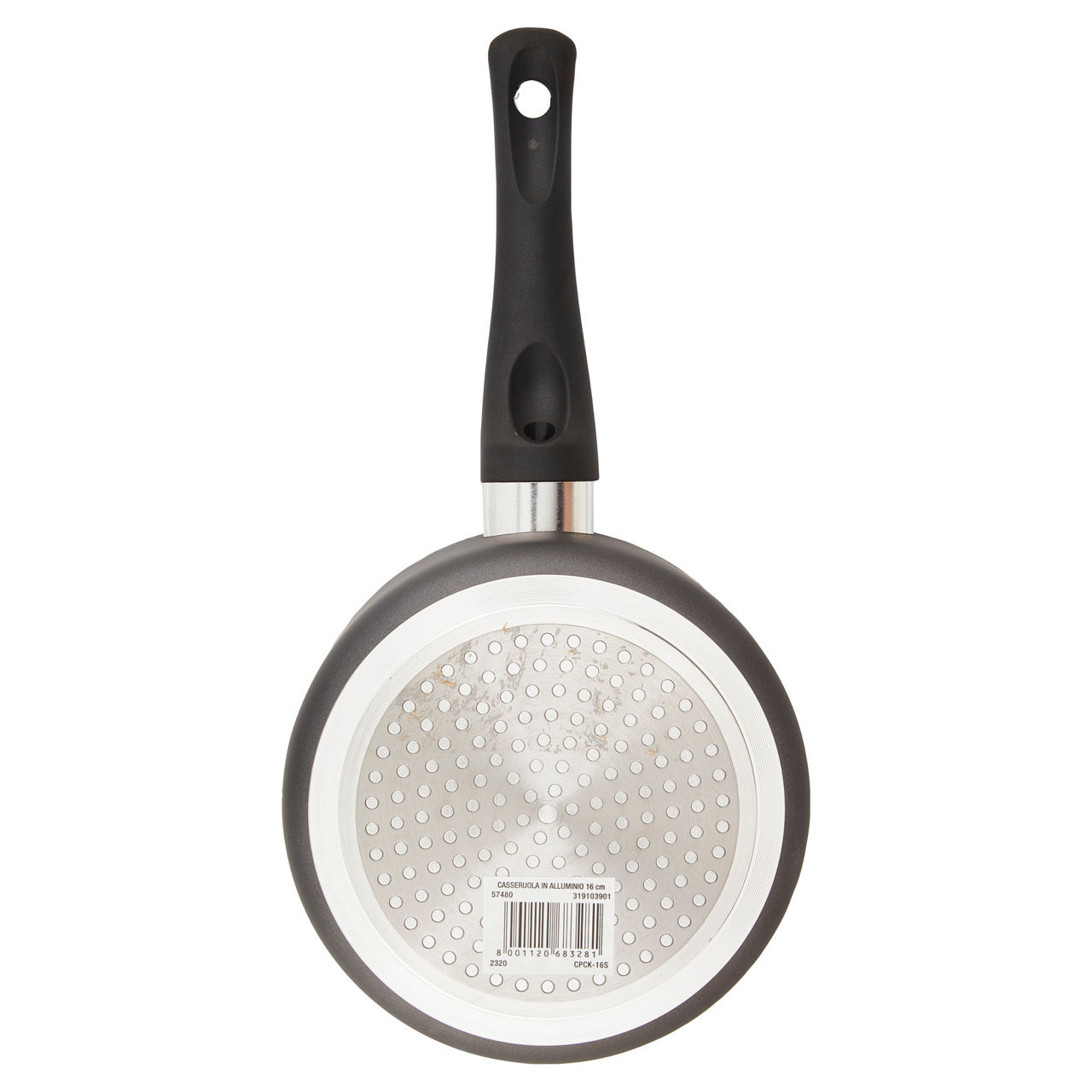 Casseruola 1 manico in alluminio 16 cm antiaderente per gas e induzione - Immagine 11