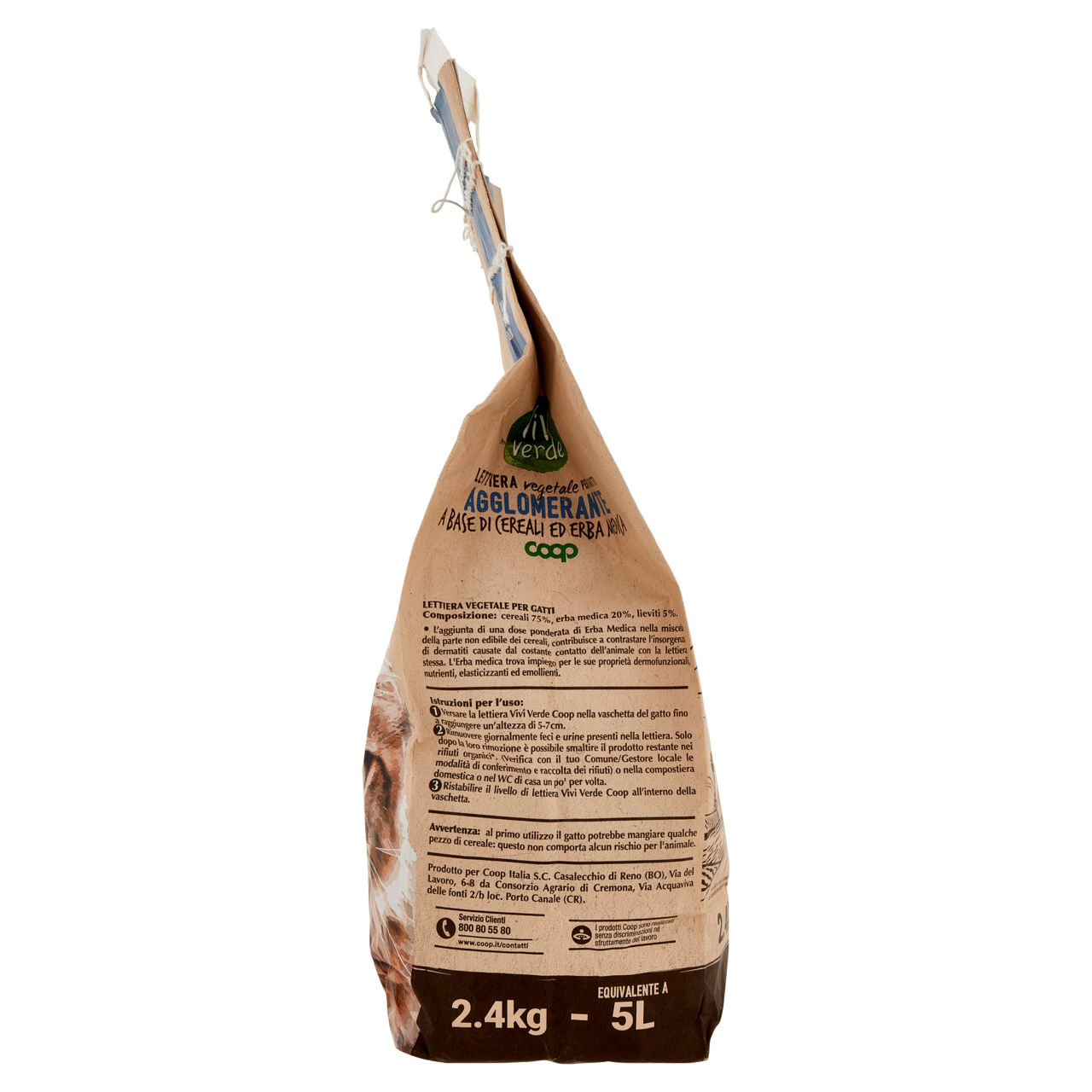 Lettiera vegetale agglomerante erba medica vivi verde coop 2,4kg - Immagine 61