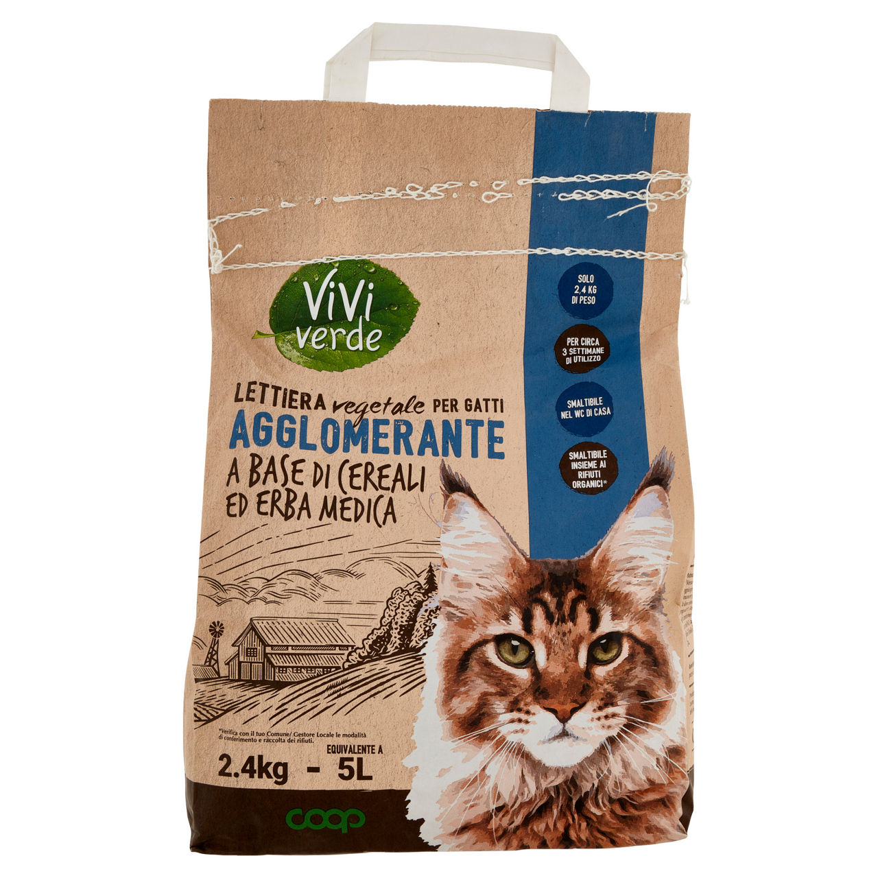Lettiera vegetale agglomerante erba medica vivi verde coop 2,4kg - Immagine 51